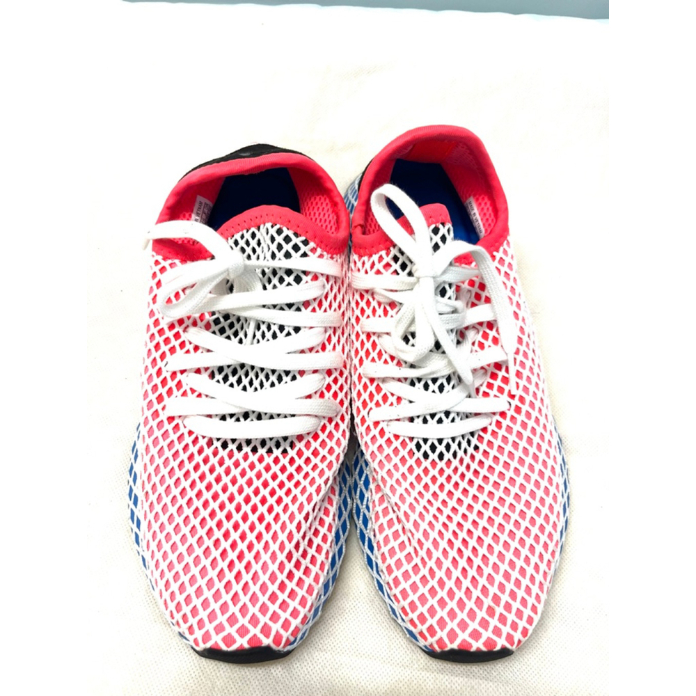 Adidas Deerupt Runner sneakers in Solar Red/Bluebird colorway men size 7.5
